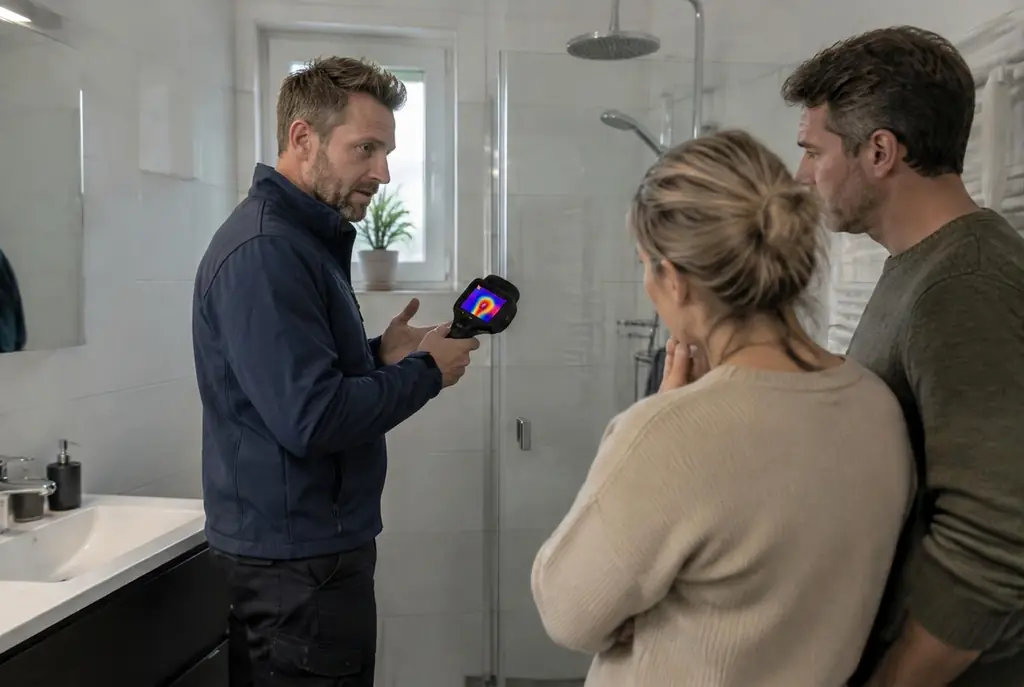 Lekdetectie Spakenburg – specialist legt bevindingen uit aan bewoner