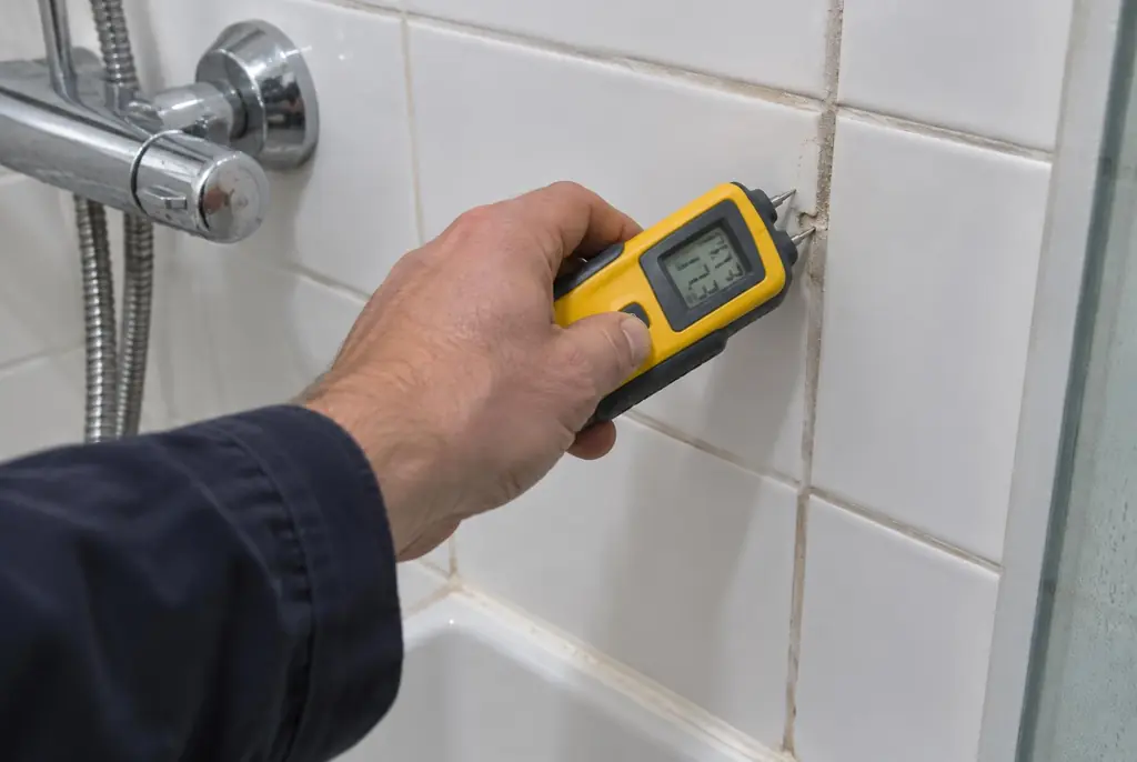 Lekdetectie Spakenburg – vochtmeter op badkamertegels bij de douche